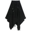 Visual Kei Black Rose Asymmetric Shirt Dress with Studded Belt 9526A One size Shoptery