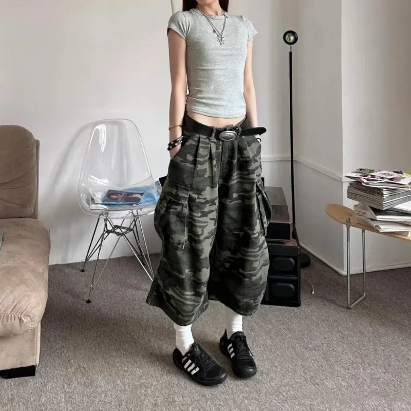Streetcore Slouchy Y2k Camo Shorts Shoptery