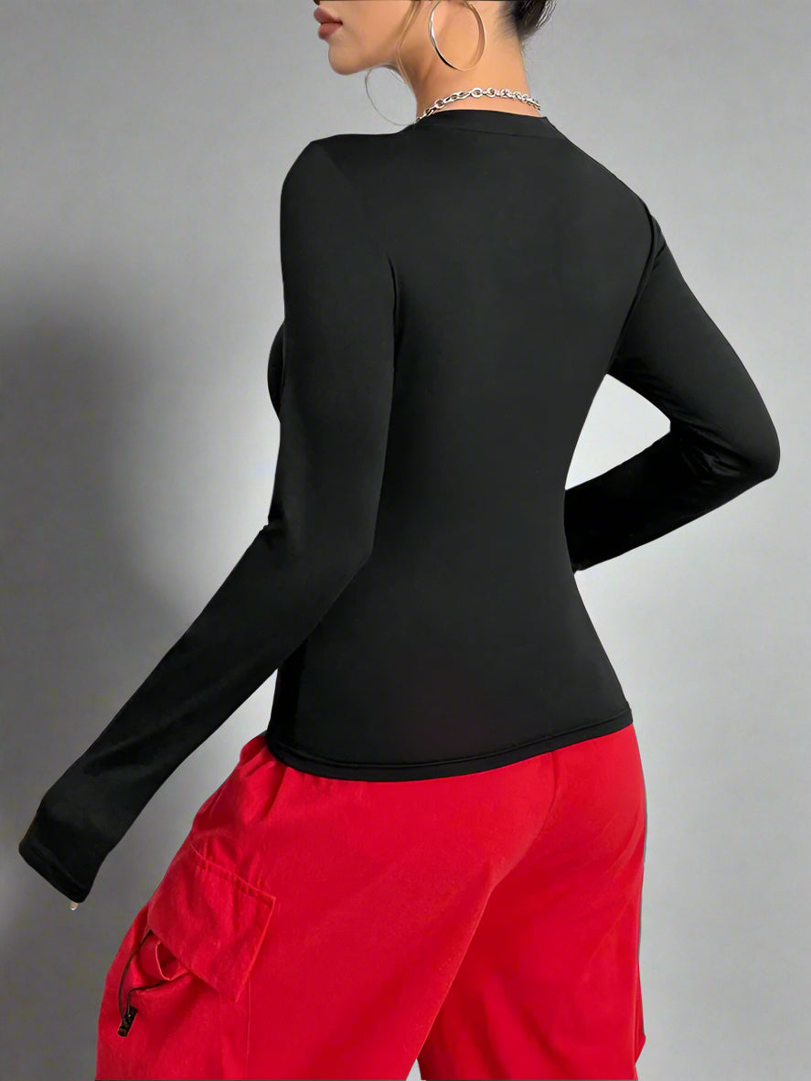 Webbed Energy Alt Long Sleeve Top Shoptery