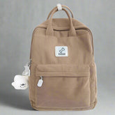 Teddy Corduroy Kawaii Backpack khaki Shoptery