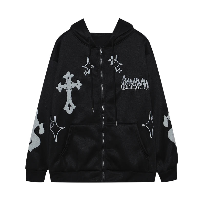 Inferno Cross Street Alt Hoodie black Shoptery