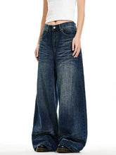 Vintage Low Rise Flared Denim Pants Blue Shoptery