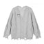 Shadow Shred Edgy Zip-Up Sweater grey cardigan CHINA Shoptery
