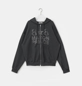 Midnight Print Core Alt Edgy Hoodie grey Shoptery