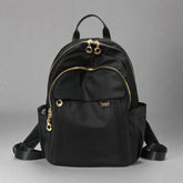 Emerald Luxe Zip Aesthetic Backpack Black Shoptery