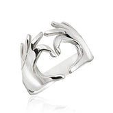 Heart Gesture Coquette Ring Shoptery