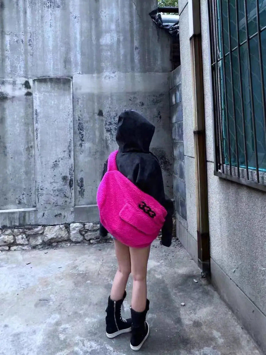 Fuzzy Dreamcore Edgy Slouch Bag Shoptery