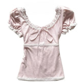 Coquette Sugar Bow Soft Girl Top Shoptery