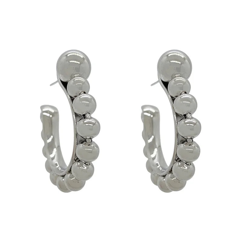 Celestial Bubble Hoop Aesthetic Earrings SILVER PLATED Shoptery