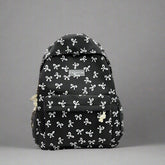 Bow Print Coquette Backpack Black Shoptery