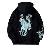 Mythic Beast Embroidered Edgy Hoodie Black hat thin Shoptery