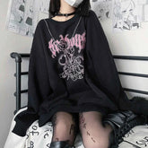 Badgirl Graphic Oversized Pastel Goth Sweatshirt Shoptery