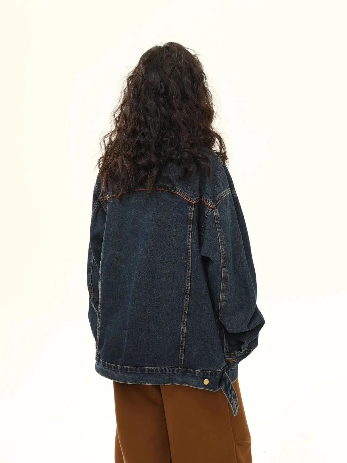 Retro Varsity Denim Y2k Jacket Shoptery