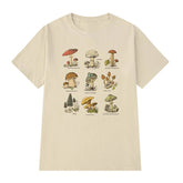 Forager's Mushroom Goblincore T-Shirt Khaki Shoptery