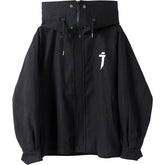 Midnight Guard High-Neck Edgy Jacket black Shoptery