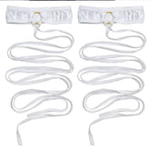 Silver Orbit Strappy Edgy Leg Ring white Shoptery