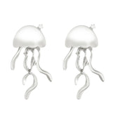 Mermaidcore Moonlit Jelly Drop Earrings silver color Shoptery