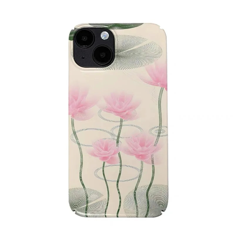 Pink Lotus Pond iPhone Case 1 Shoptery