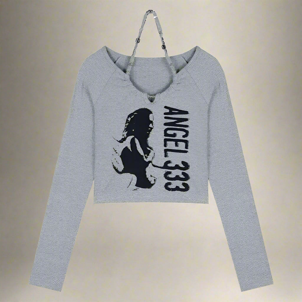 Alt Muse Long Sleeve Top GRAY Shoptery