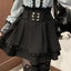 Jirai Kei Cold-Shoulder Ruffle Blouse & Lace Tiered Skirt Set Black Skirt only Shoptery