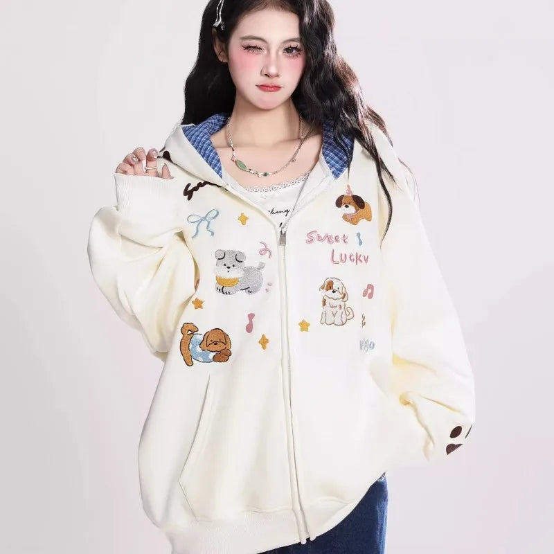 Puppy Love Zip-Up Hoodie Shoptery