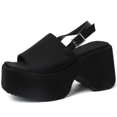 Wild Prowl Leopard Chunky Aesthetic Sandals Shoptery