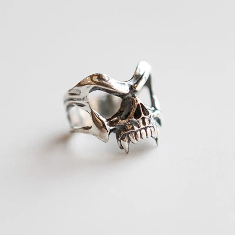 Demon Skull Ragen Edgy Ring Shoptery