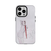 Girl and Beast with Red Sword iPhone Case 1 Shoptery