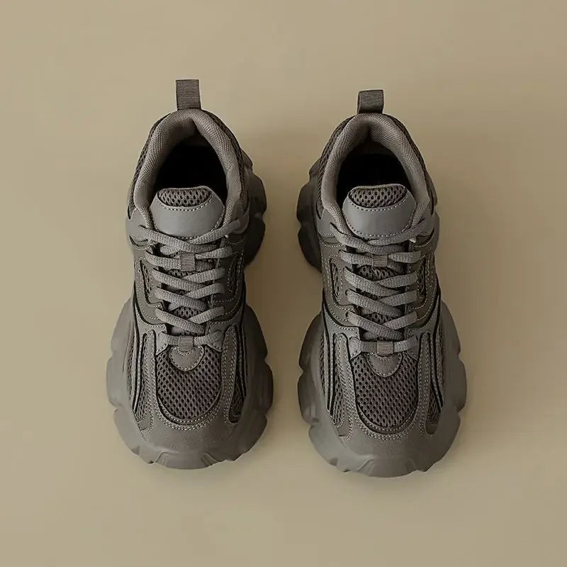 Violet Mesh Street Edgy Sneakers Grey Shoes Shoptery