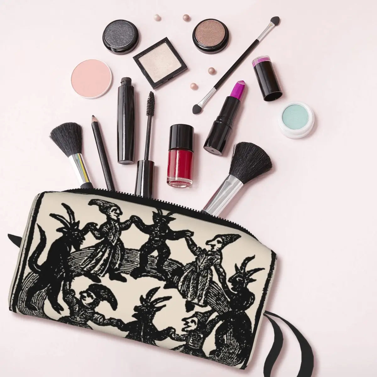 Witch Circle Print Aesthetic Makeup Bag Shoptery