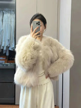 Pearl Soft Furry Coat Beige white Shoptery