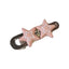 Decora Triple Star Hair Clip Barrette Set Pink Silver 1Pc-Pink Shoptery
