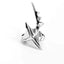 Visual Kei Spiked Star Thorn Wrap Adjustable Silver Ring silver resizable Shoptery