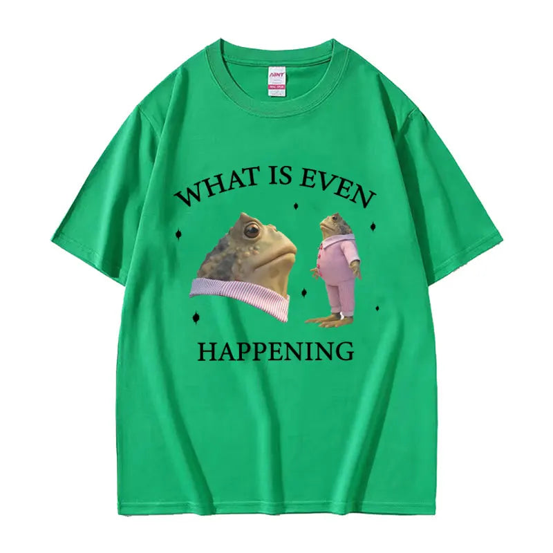 Surreal Frog Meme Aesthetic T-Shirt Green Shoptery