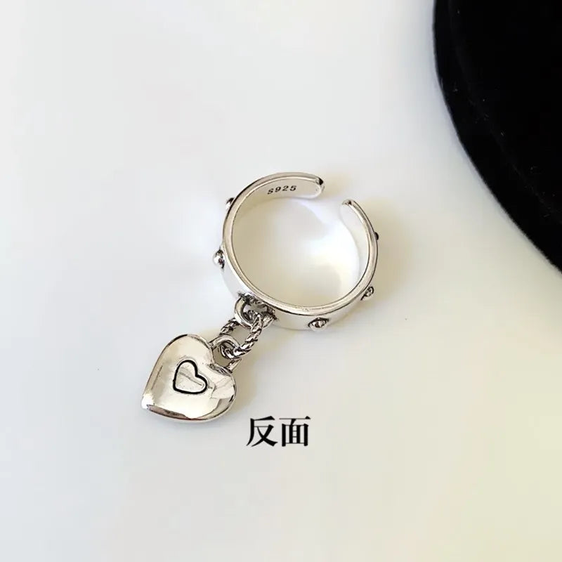 Rebel Heart Dangle Edgy Ring Shoptery