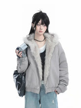 Urban Frost Fur Y2k Jacket Gray Shoptery