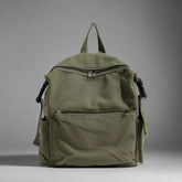 Dusty Plum Canvas Retro Backpack army green Shoptery