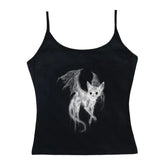 Bat Cat Alt Goth Horror Top Black 5 Shoptery