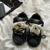 Dualcore Lace-Up Edgy Chunky Sneakers Shoptery