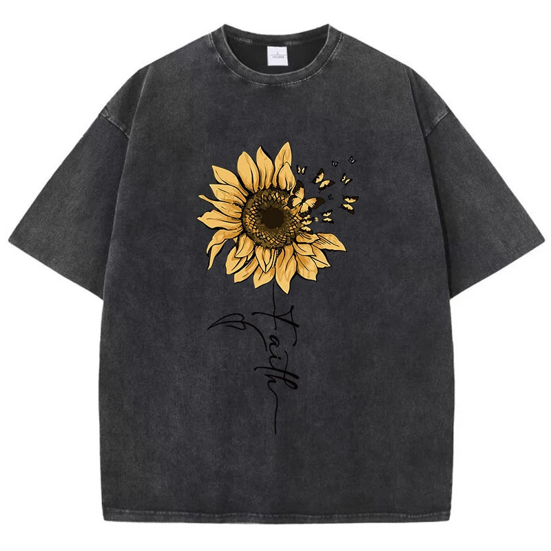 Golden Glow Nature Aesthetic T-Shirt Black Shoptery