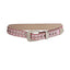 Gyaru Rhinestone Studded Bling Belt with Crystal Embellishments pink 106cm Shoptery