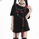 Bloodline Slash Edgy T-Shirt black Shoptery