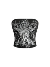 Alt Virgin Mary Cross Tube Top black Shoptery