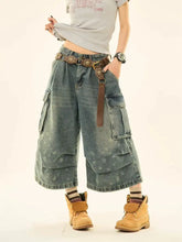 Rugged Core Utility Y2k Shorts Blue Shoptery