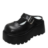 Dolly Platform Kawaii Slippers Black Shoptery