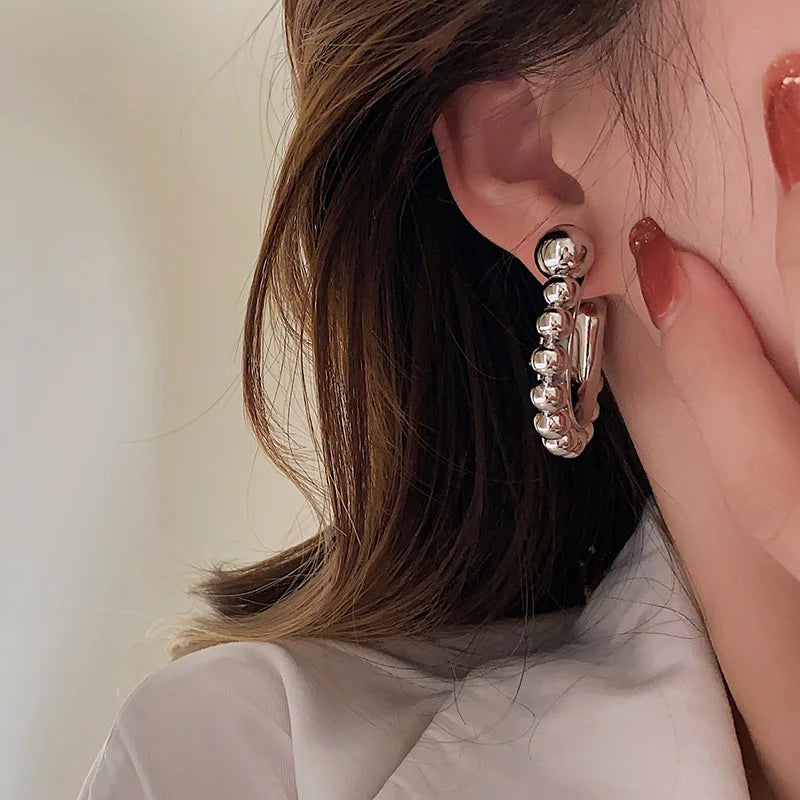 Celestial Bubble Hoop Aesthetic Earrings Shoptery