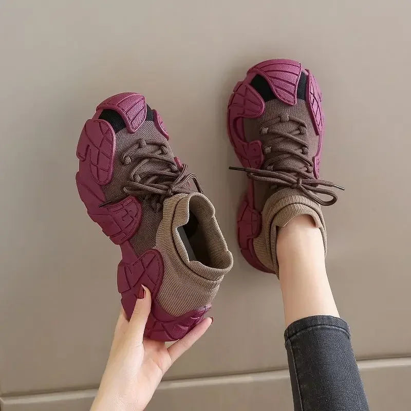 Knitcore Gummy Edgy Sneakers Purple Shoes Shoptery