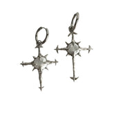 Thorn Relic Cross Goth Earrings B8989-1 Shoptery