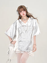 Kawaii Satin Sport Top Gray Shoptery