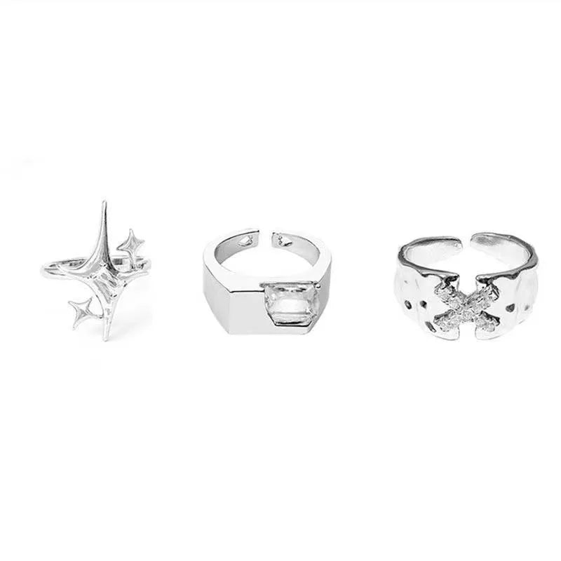 Y2k Silver Stardust Ring Shoptery